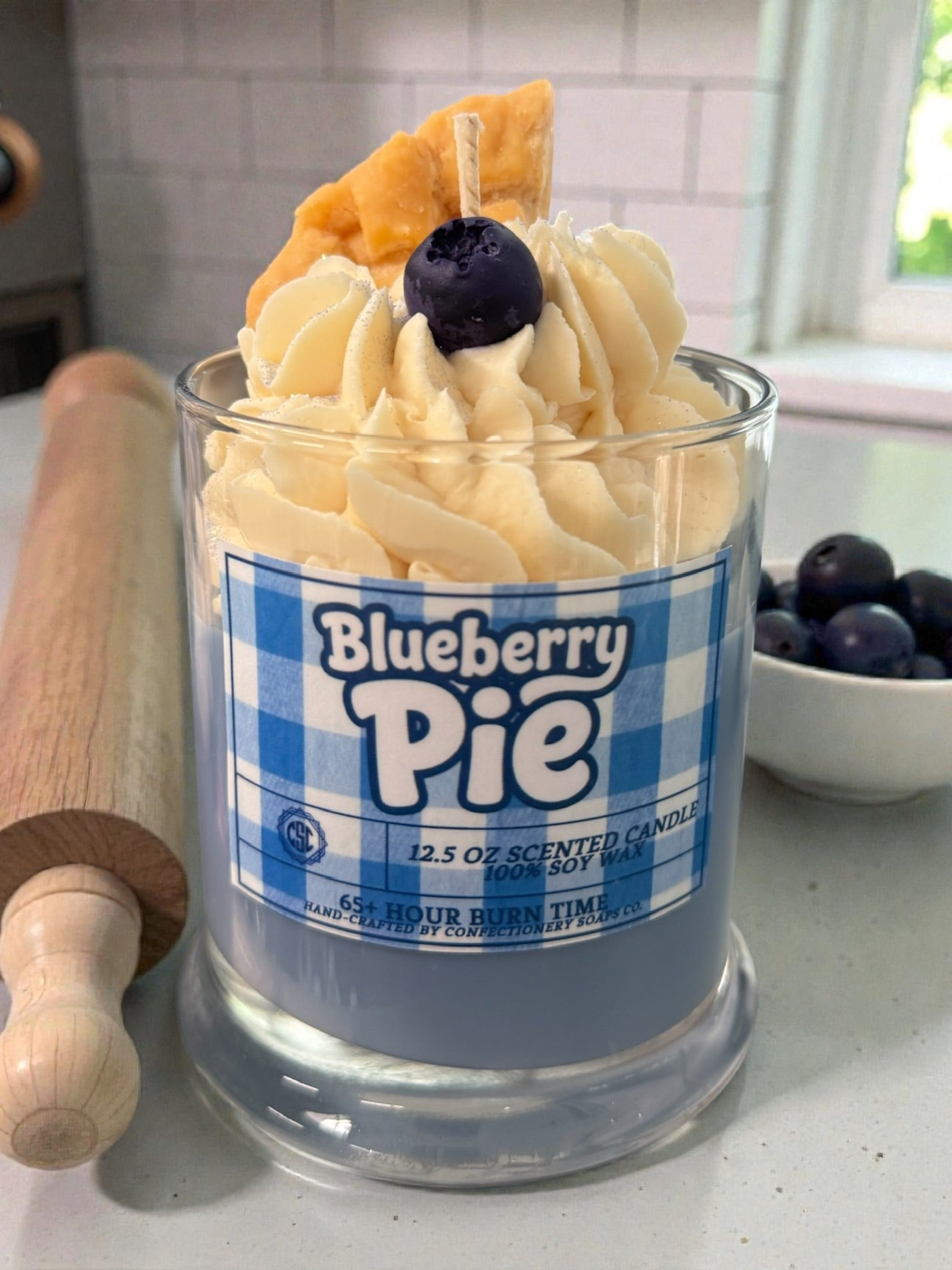 Blueberry Pie Specialty Glass Candle