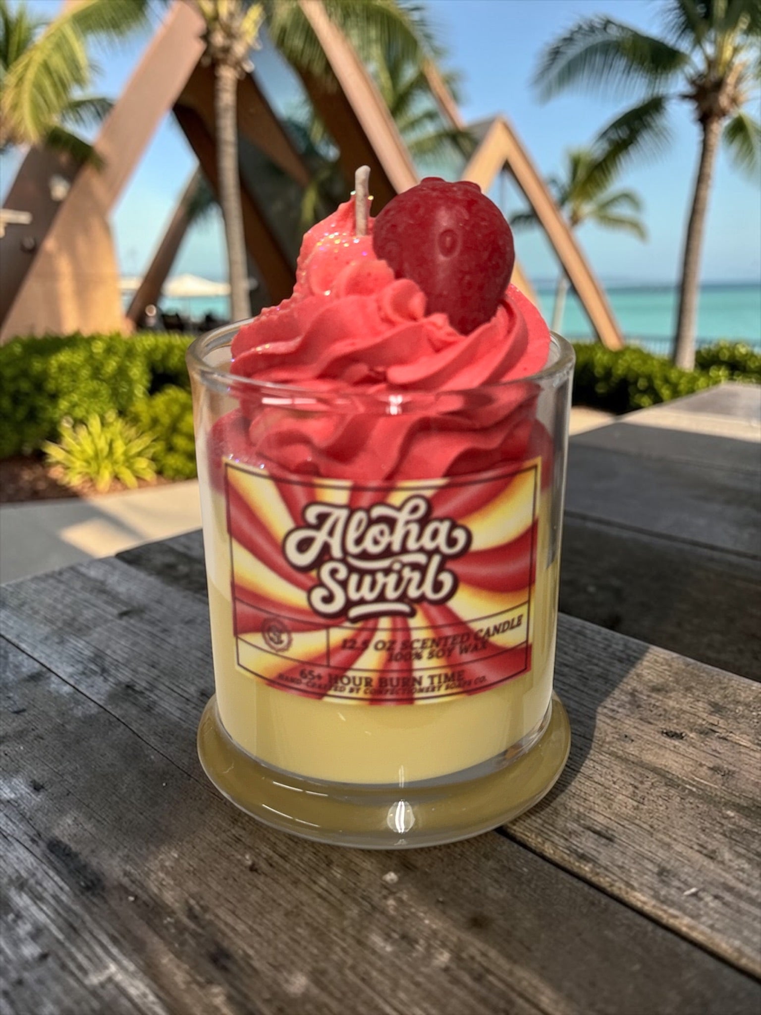 Aloha Swirl Specialty Glass Candle
