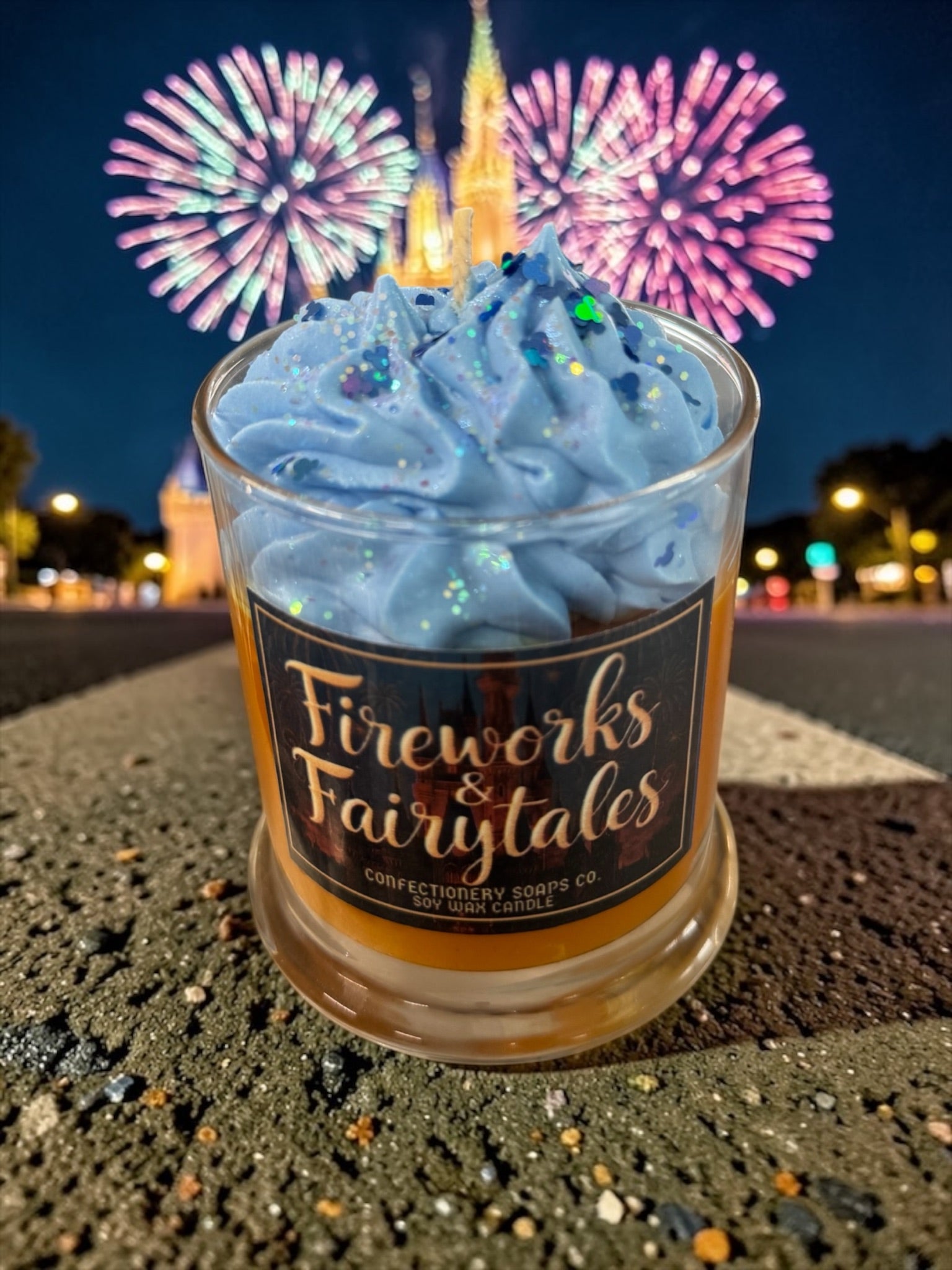 Fireworks & Fairytales Specialty Glass Candle