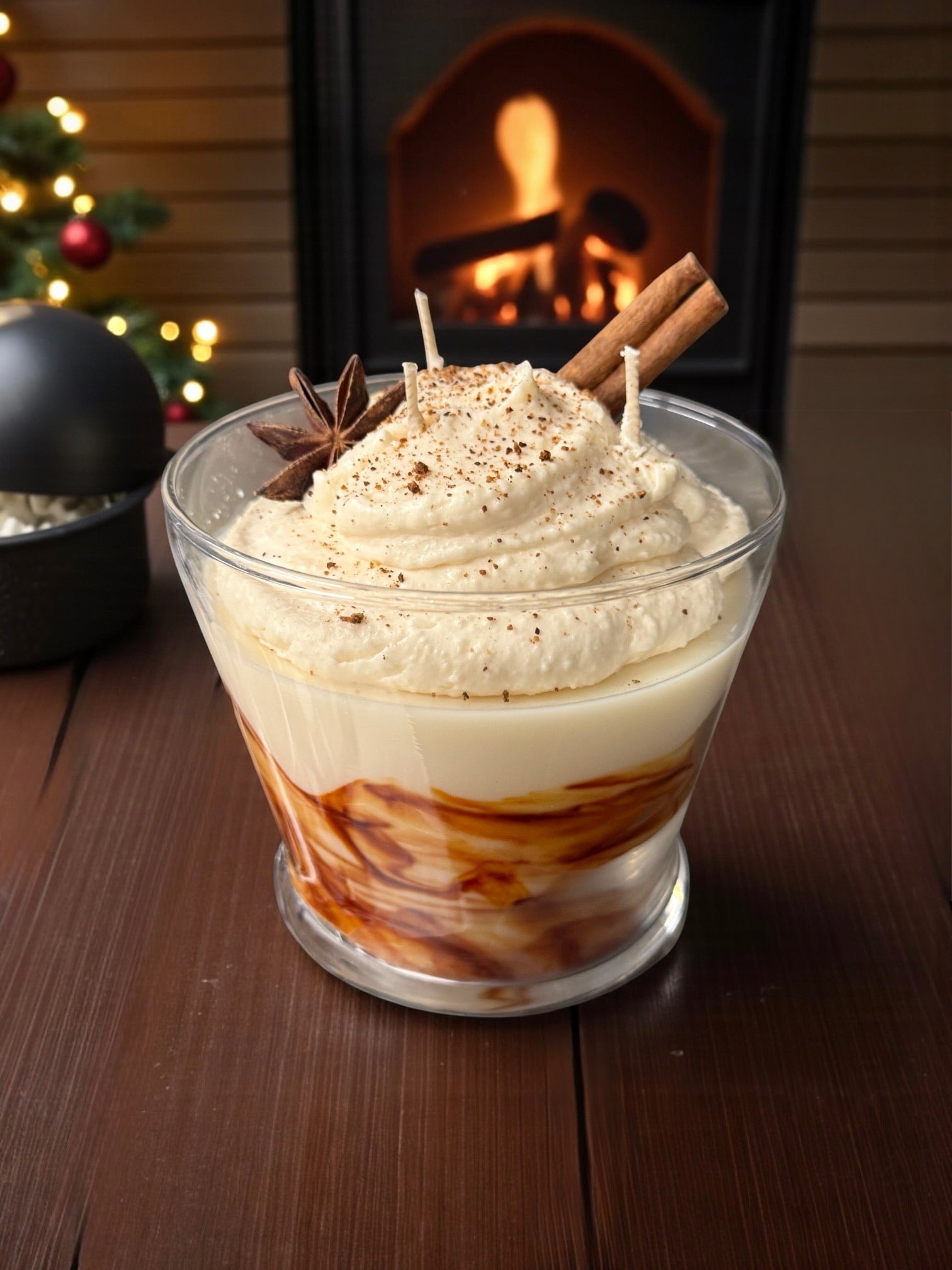 Holiday Eggnog Specialty Glass Candle