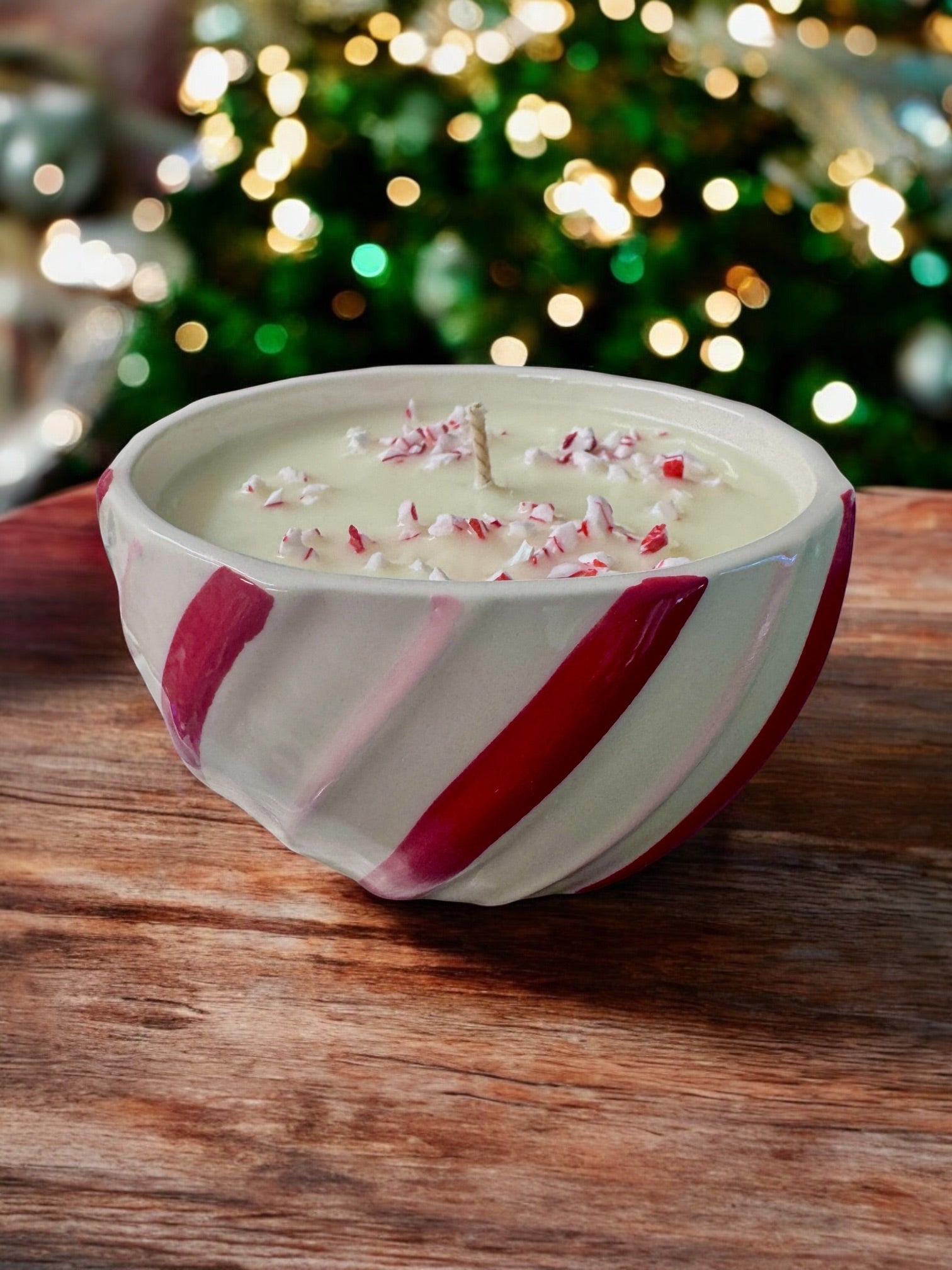 Coconut Candy Cane Candle