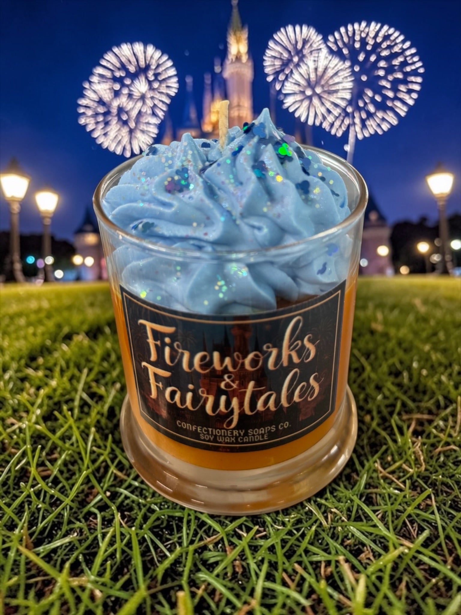 Fireworks & Fairytales Specialty Glass Candle