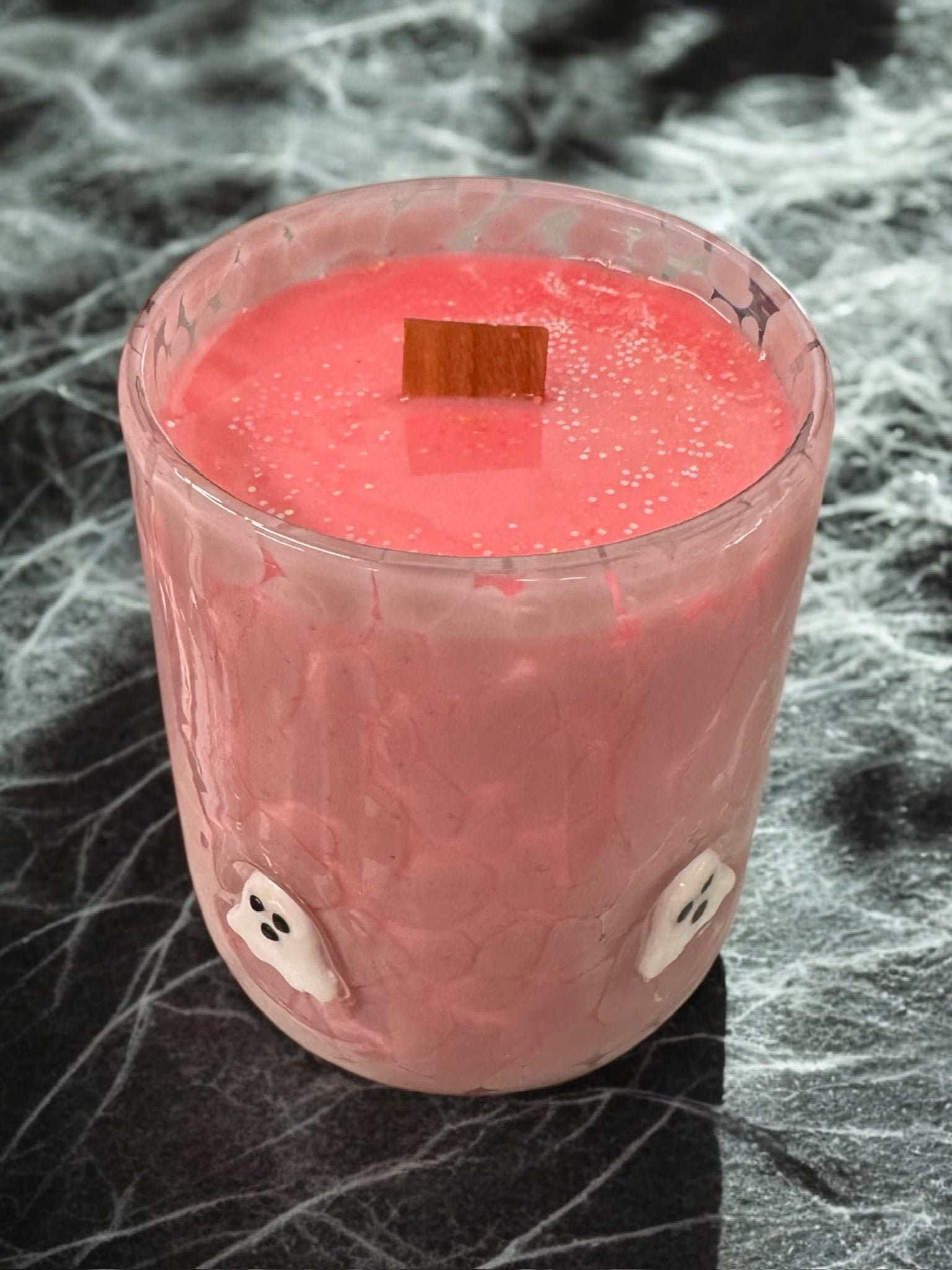 Pink Pumpkin Deco Candle