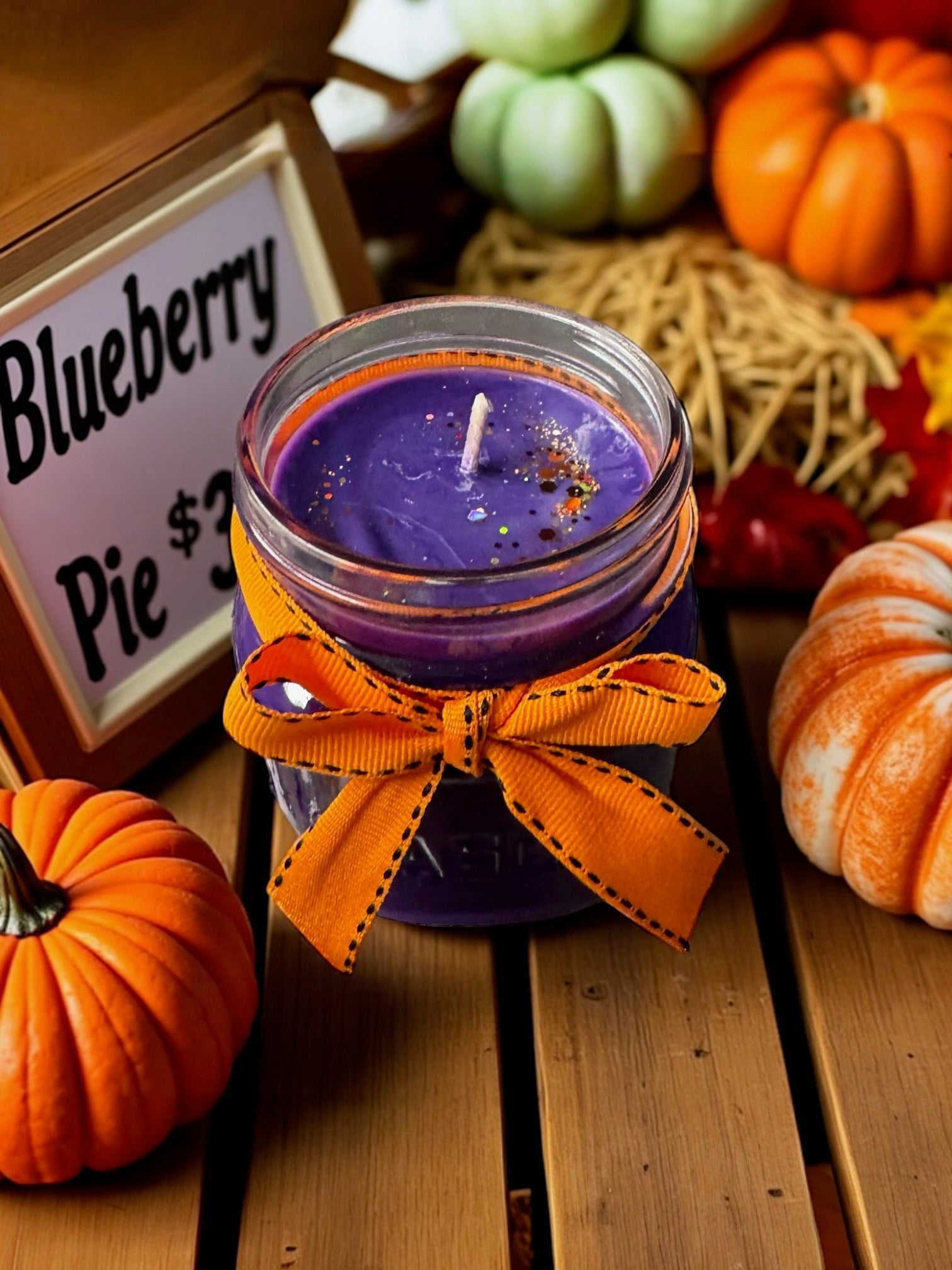 Blueberry Pumpkin Pie Mason Jar Candle