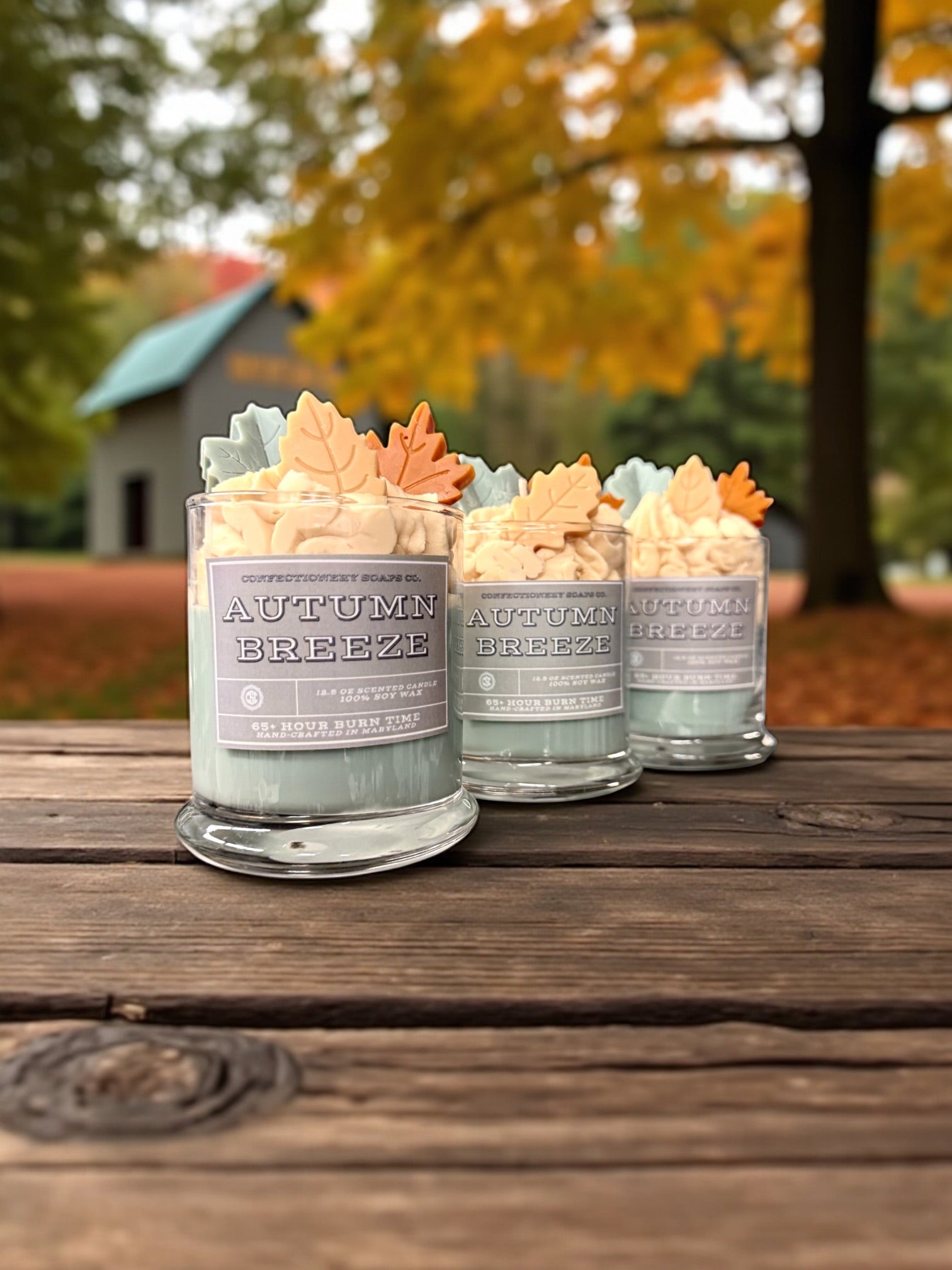 Autumn Breeze Specialty Glass Candle