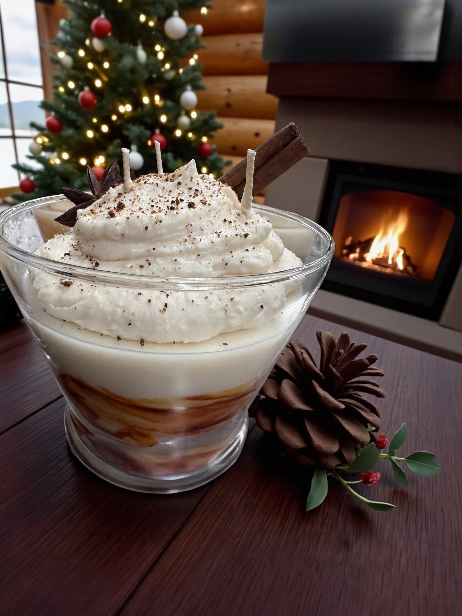 Holiday Eggnog Specialty Glass Candle