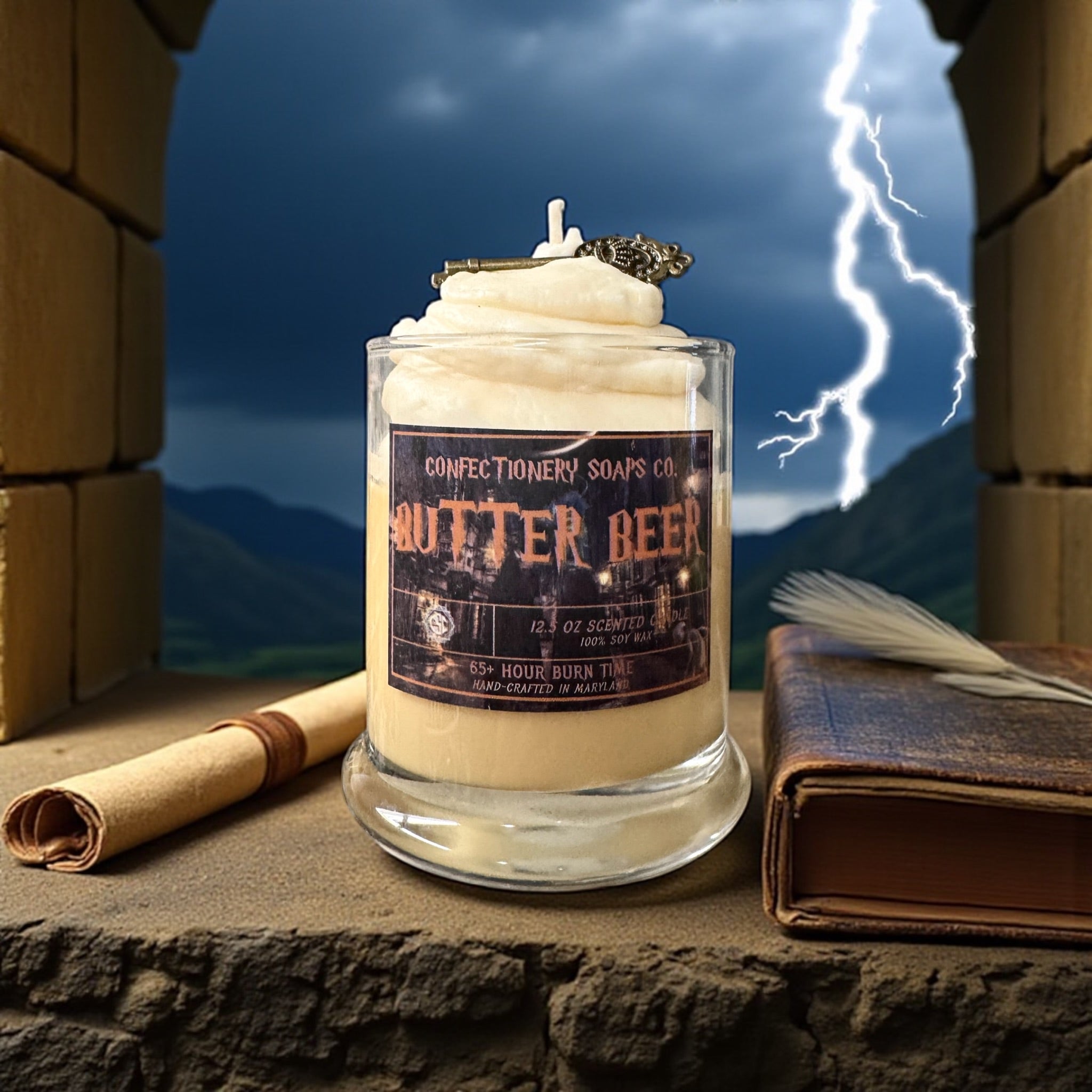 Butter Beer Specialty Glass Candle