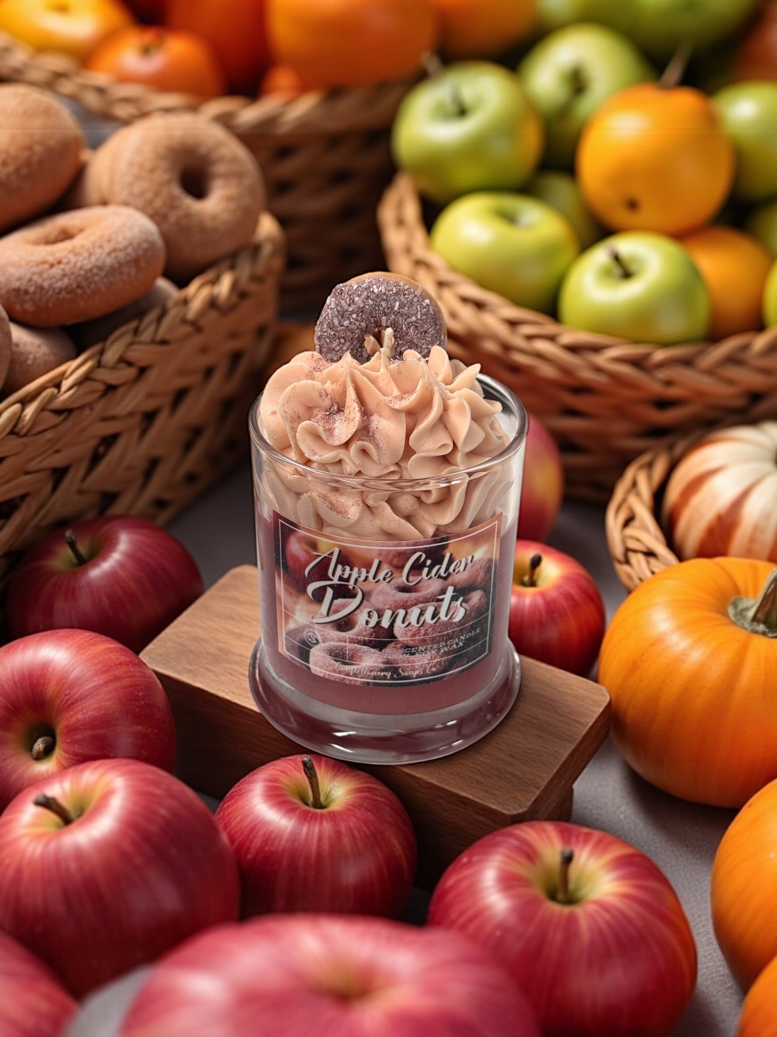Apple Cider Donuts Specialty Glass Candle