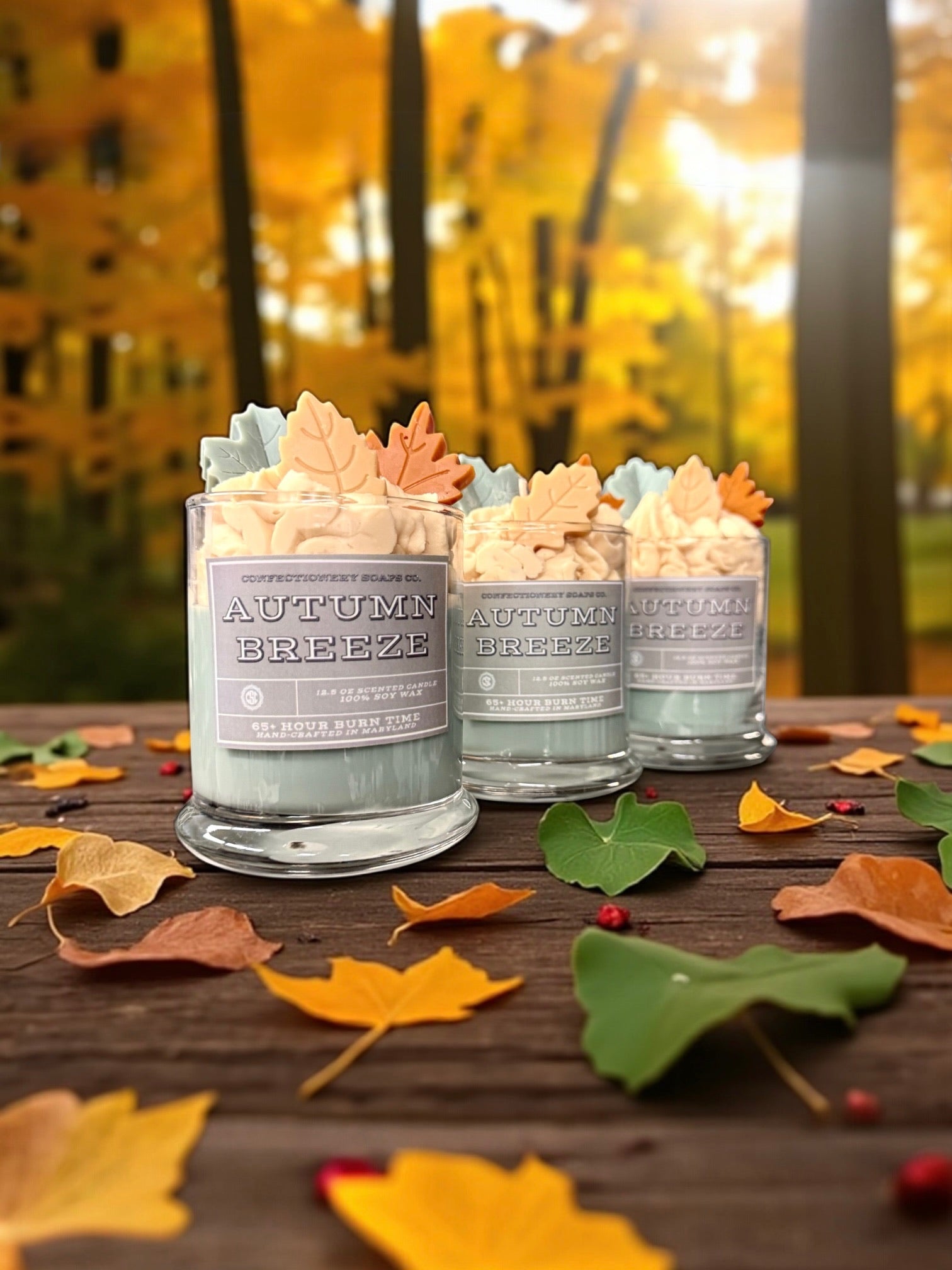Autumn Breeze Specialty Glass Candle