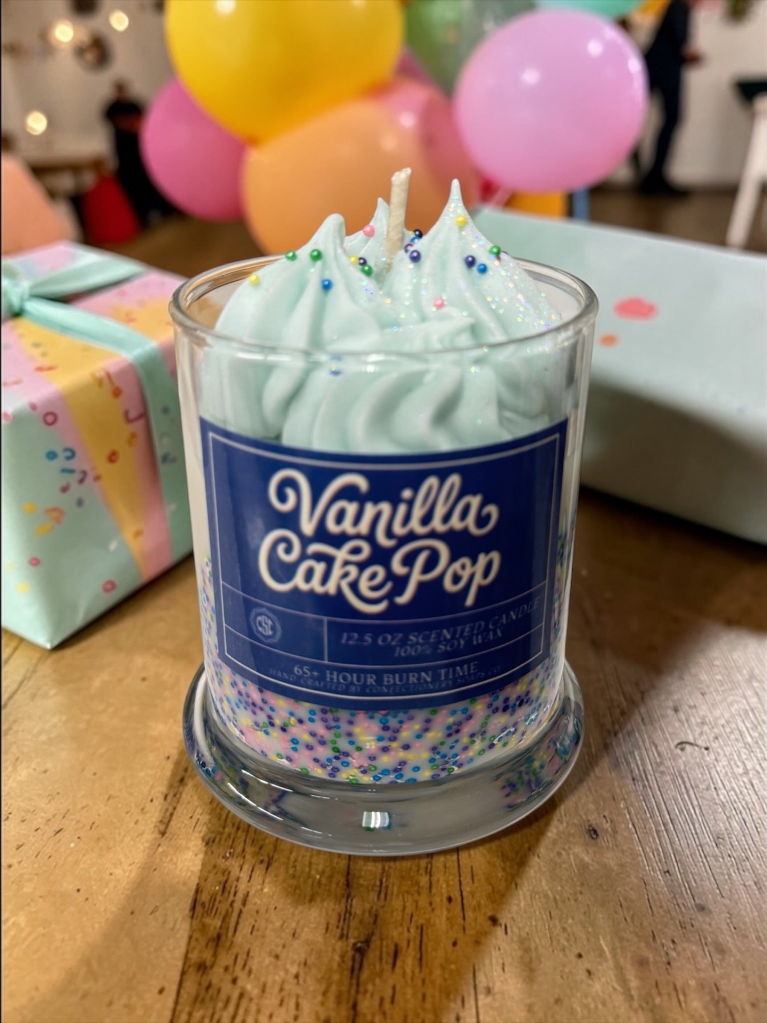 Vanilla Cake Pop Specialty Glass Candle