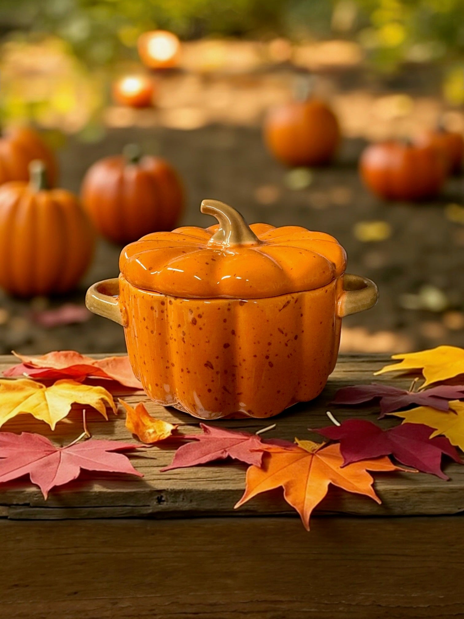Hello Fall! Pumpkin Ramekin Candle