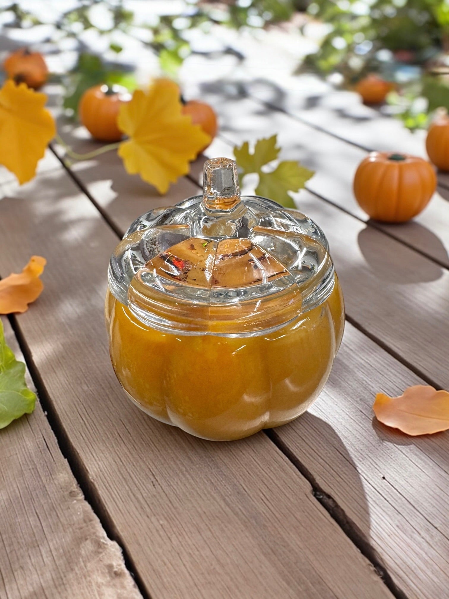 Mini Glass Pumpkin Candle