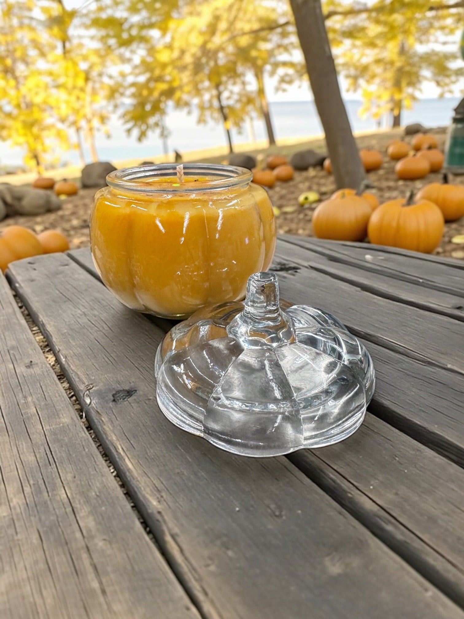 Mini Glass Pumpkin Candle