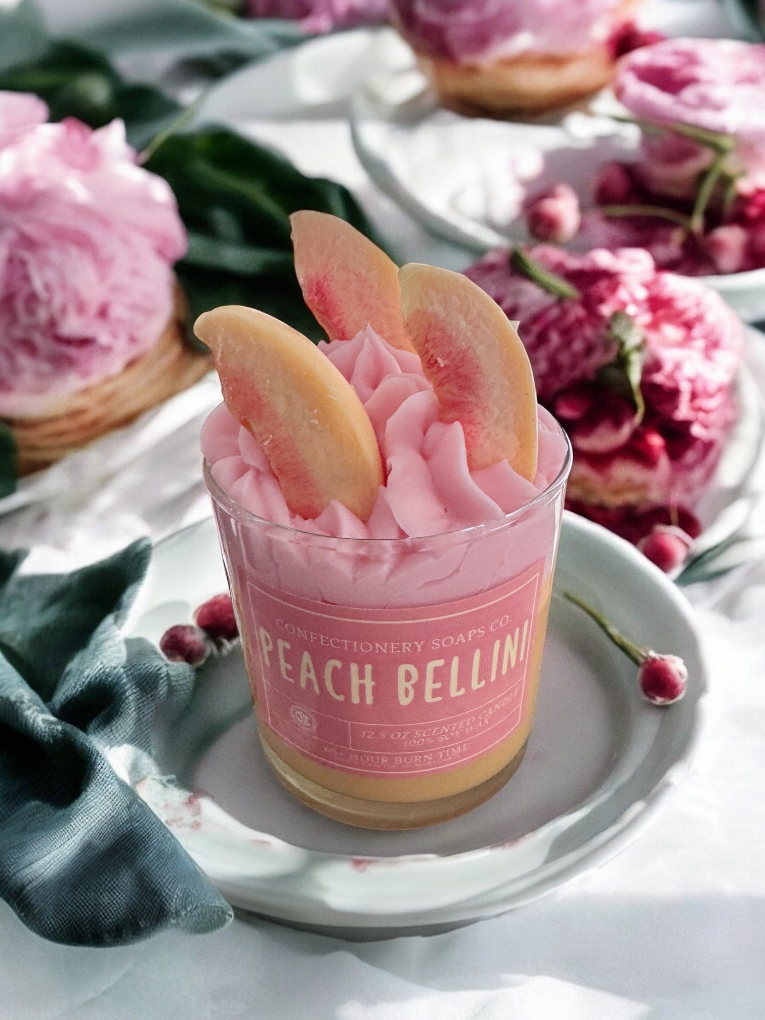 Peach Bellini Limited Edition Glass Speciality Candle