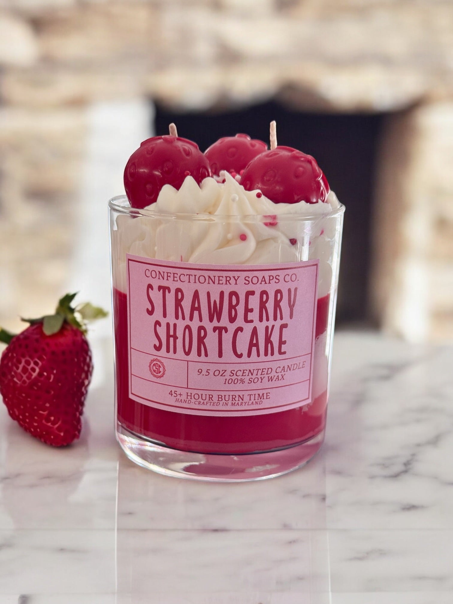 Strawberry Shortcake Limited Edition Glass Speciality Candle