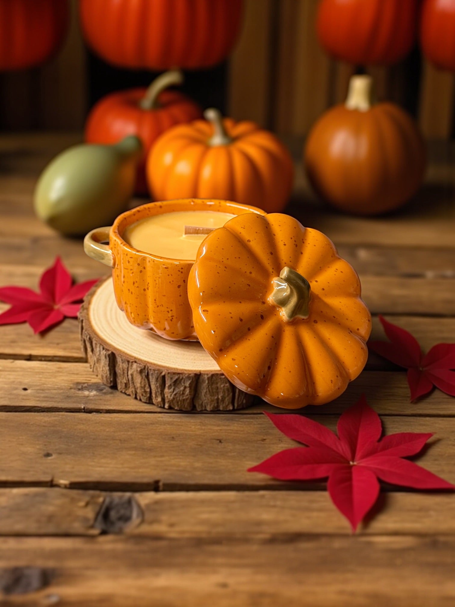 Hello Fall! Pumpkin Ramekin Candle