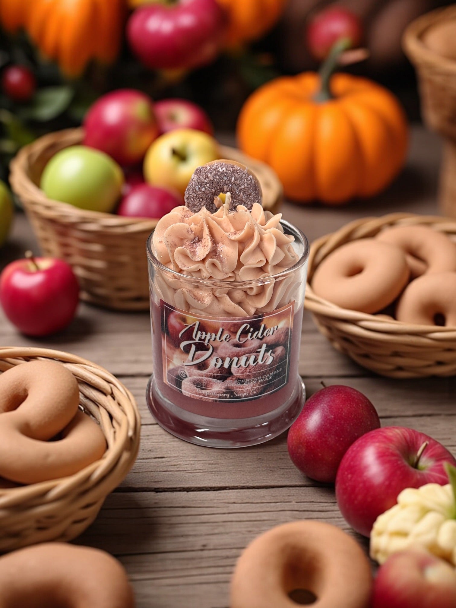 Apple Cider Donuts Specialty Glass Candle