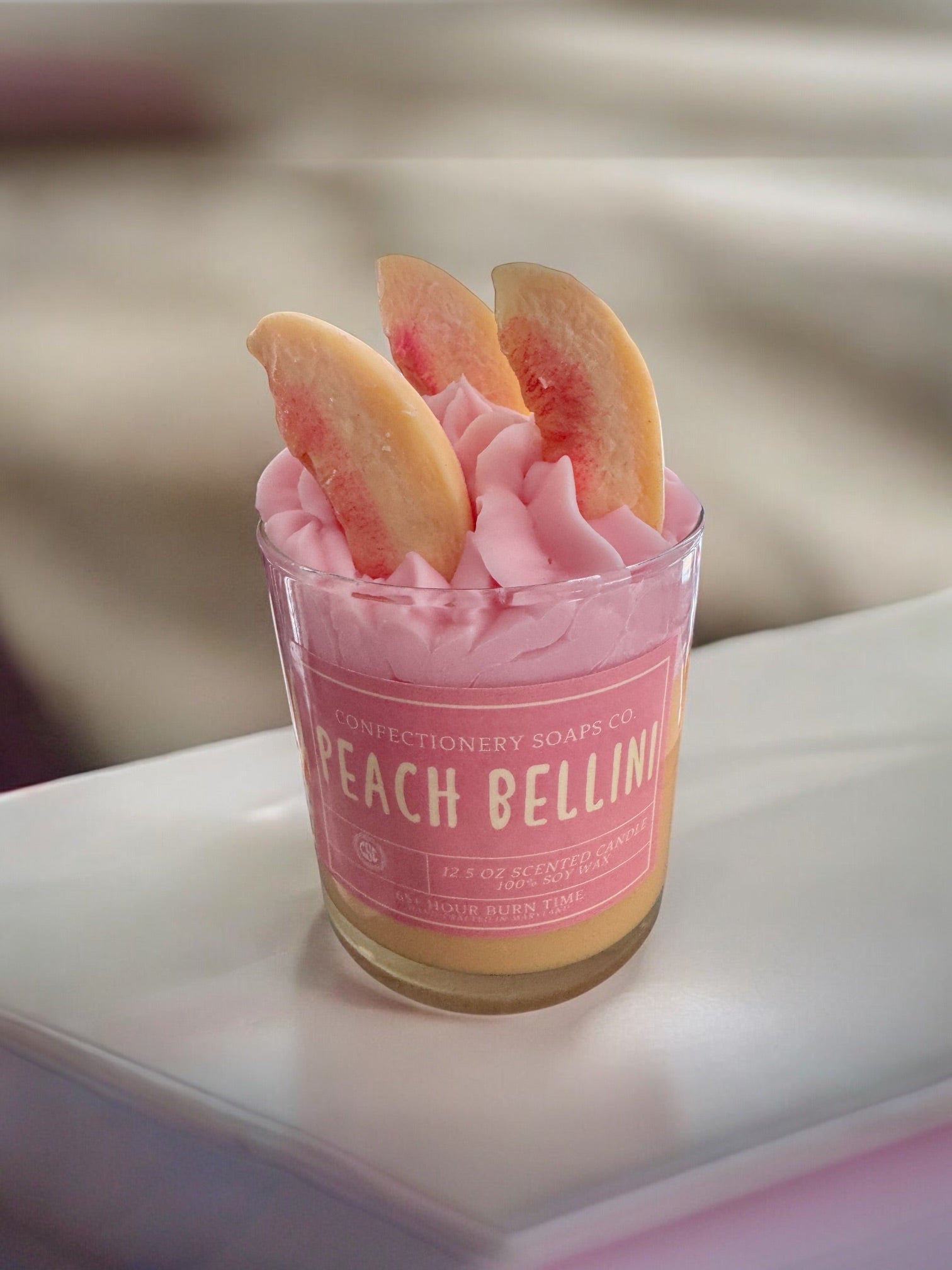 Peach Bellini Limited Edition Glass Speciality Candle