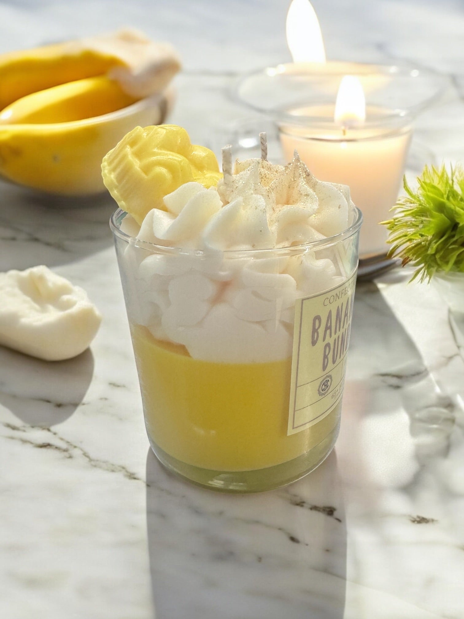 Banana Cream Bundt Cake Limited Edition Glass Speciality Candle