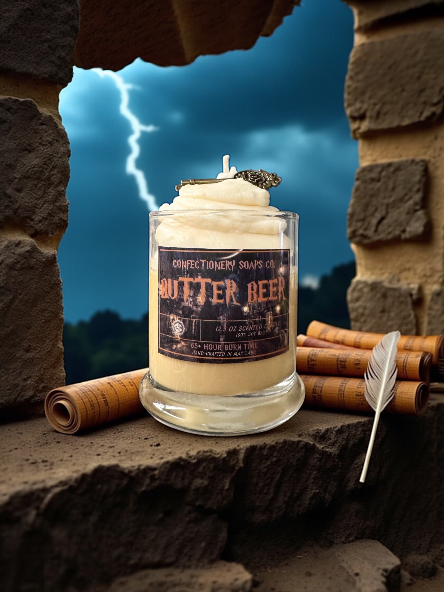 Butter Beer Specialty Glass Candle