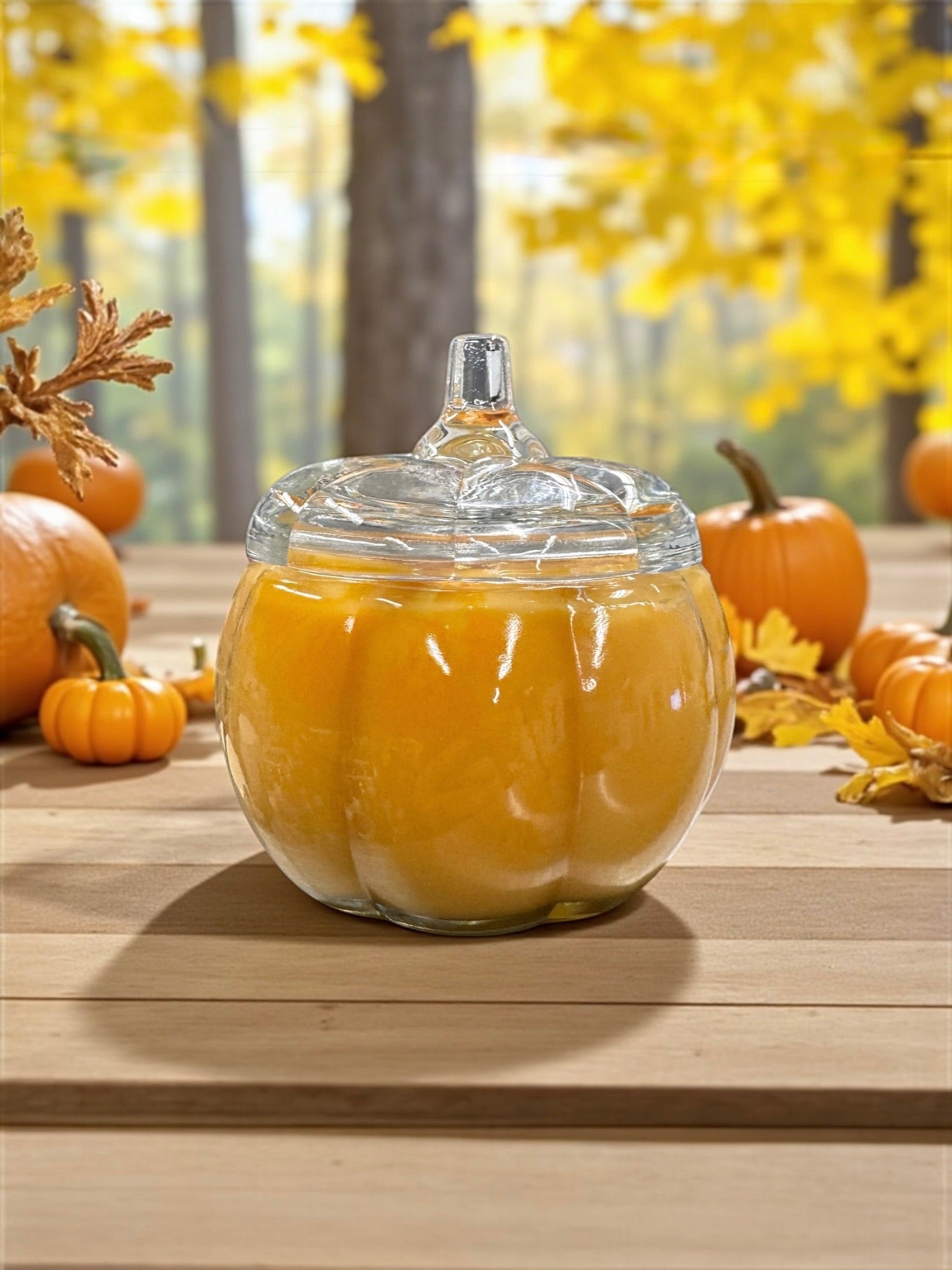 Mini Glass Pumpkin Candle