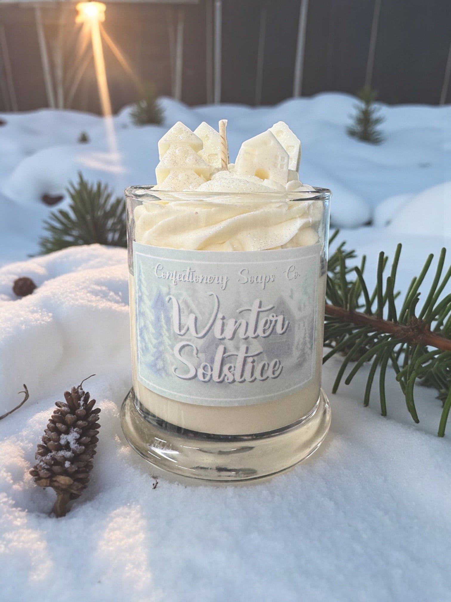 Winter Solstice Specialty Glass Candle