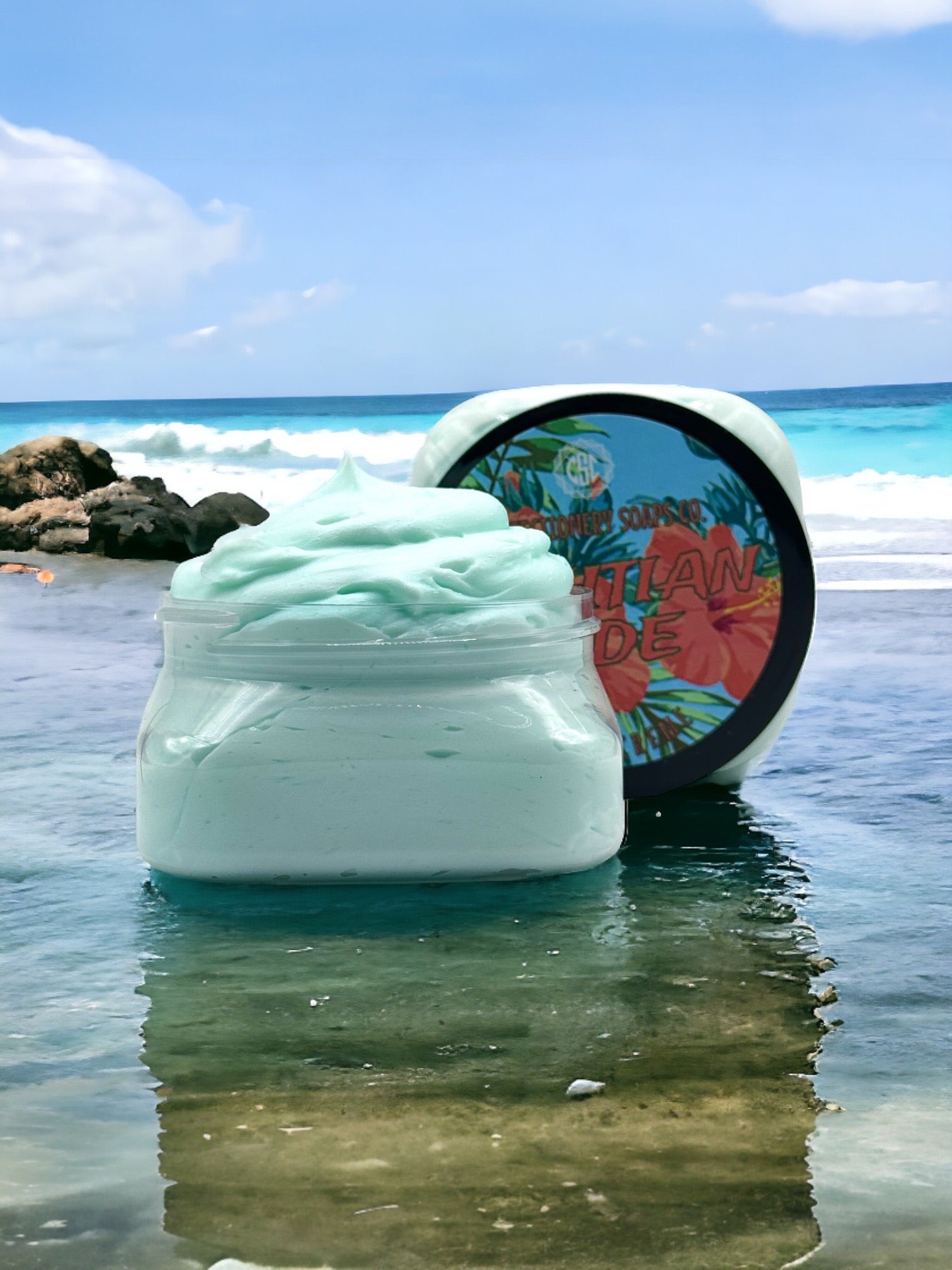 Tahitian Tide Body Buff: Whipped Sugar Scrub & Hydrating Body Creme Duo