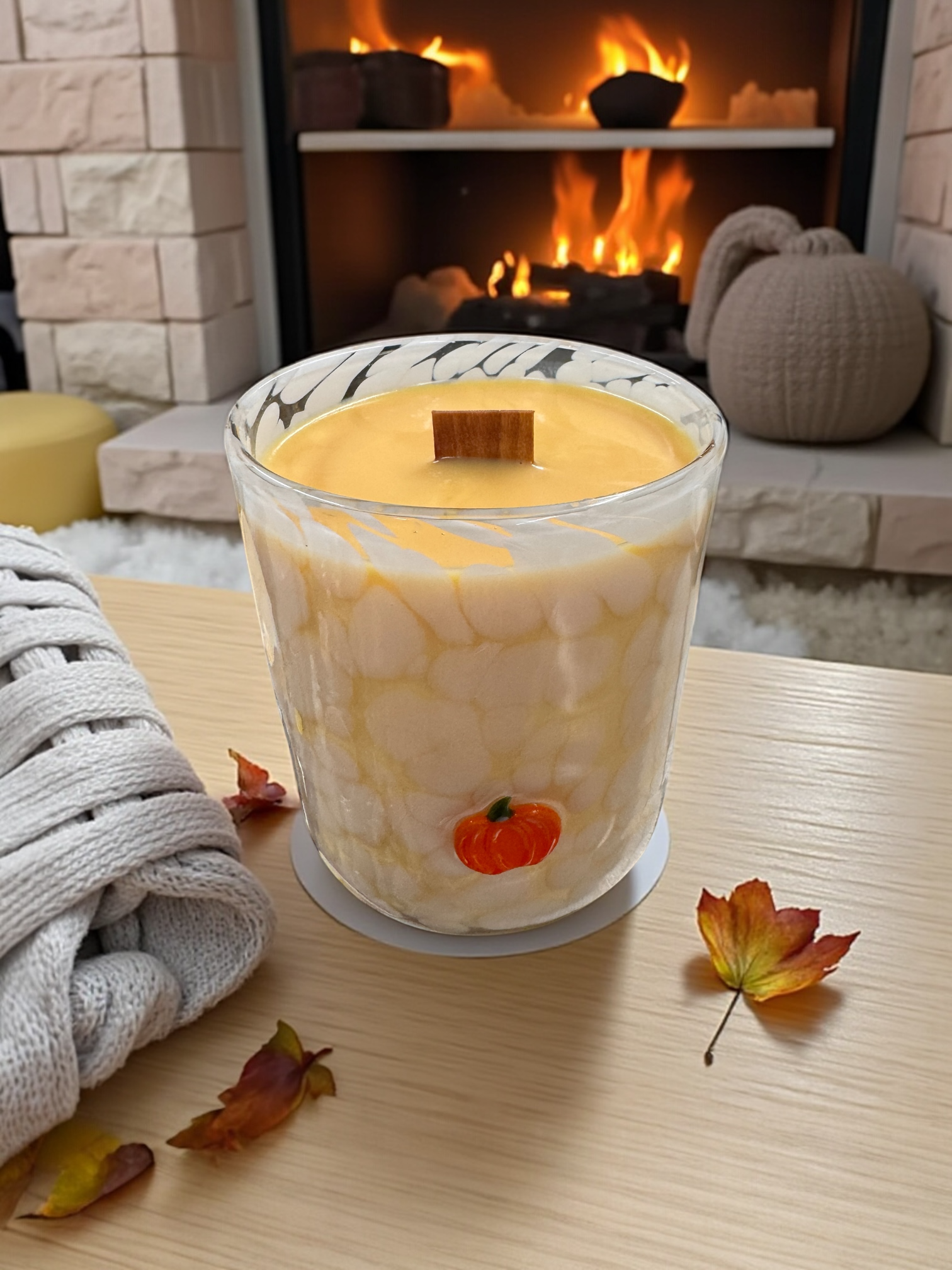 Pumpkin Spice Latte Deco Candle
