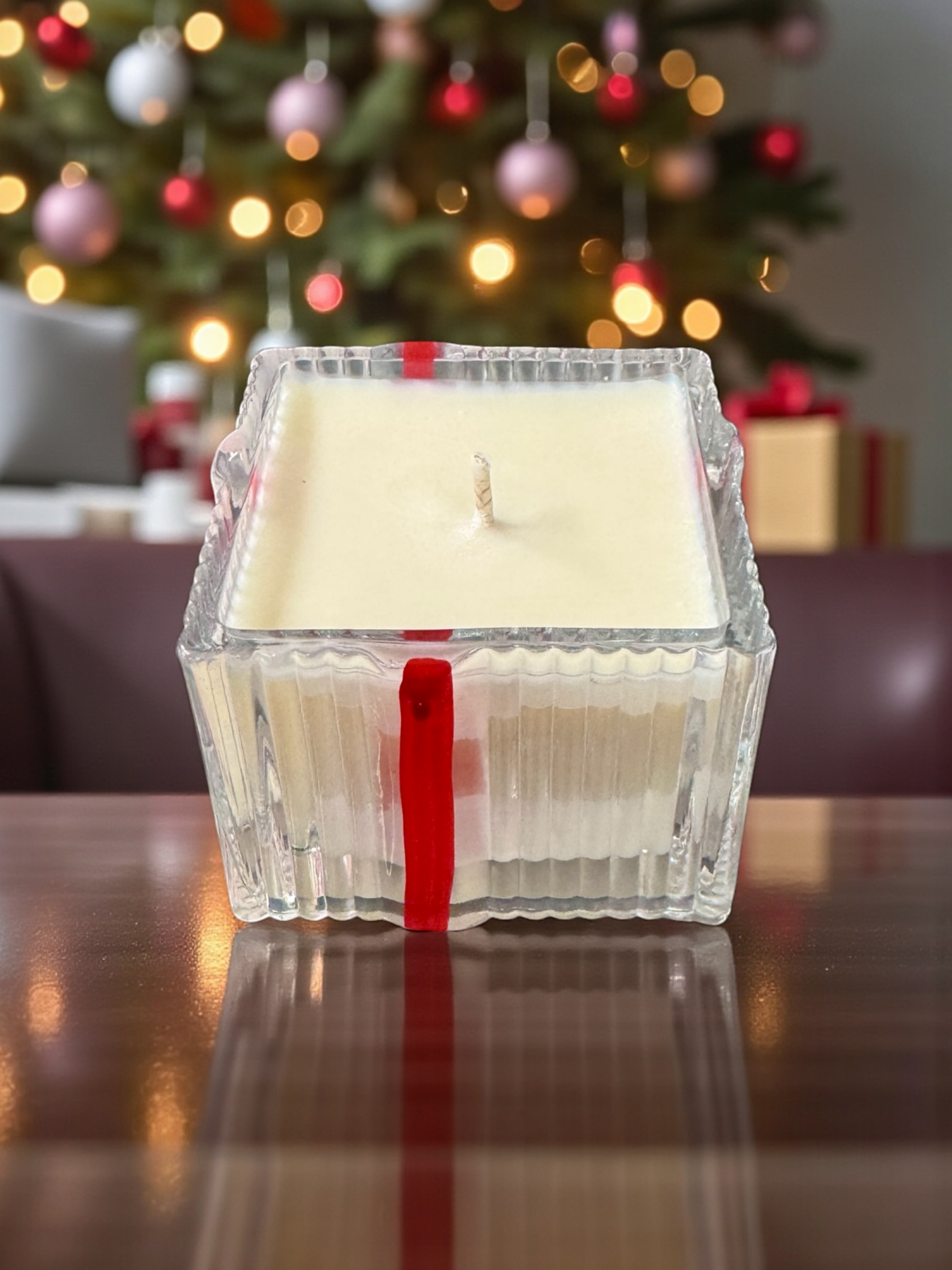 Christmas Magic Present-Shaped Candle