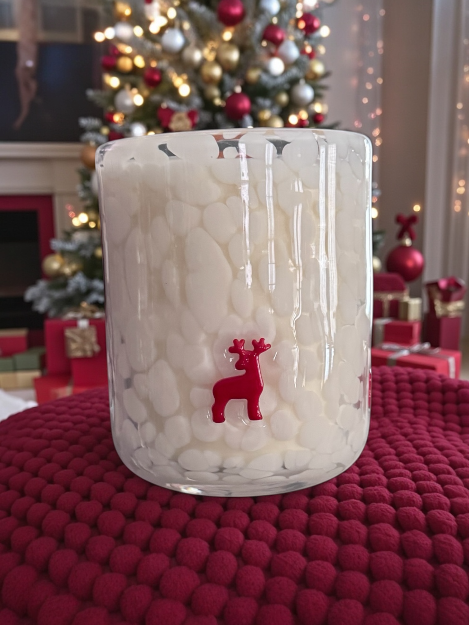 Cinnamon Snowfall Deco Candle